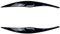 FREAZE 2 Stücke Carbon Look Scheinwerfer Augenlid Augenbrauen Abdeckung Dekorative Aufkleber Passend for 3er E90 E91 2005-2011 Limousine/Touring Body Kits (Color : Gloss Black)