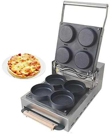 Pizza Maker 3000W Crêpière Pizza Maker 4 Mini Pizza Machine Multifonctionnel Pizza Pancake Machine Antiadhésif