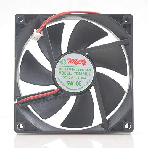 TD9025LS 12V 2-wire 2-pin 0.16A 9025 9CM silent cooling fan
