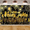 Silvester Deko 2024 Neujahrs Banner,Frohes Neues Jahr Banner,Schwarzes Gold Deutschen Silvester Banner,2024 Silvester Dekorationen,für Neujahr Innen Außen Deko,180x110cm