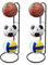 2 Stück Ballhalter Ballaufbewahrung, Basketballständer, 3 Stufiges Innenbereich Ballregal, Metall Ballständer Display Halter, Basketball Aufbewahrungsregal für Fußball Basketball