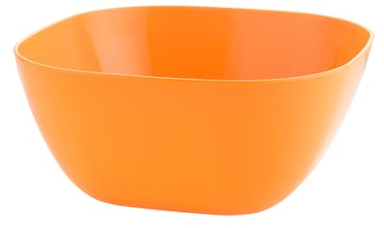 URBN-CHEF Large Durable Plastic Salad Serving Bowl Microwave Dishwasher Food Safe 13x26cm (Orange)