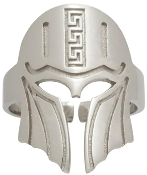 Leonidas Antiker griechischer König von Sparta Helm Ring verstellbar Silber, Sterling Silber, Ohne Edelstein