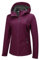 Outdoor Ventures Veste softshell imperméable pour femme - Coupe-vent - Avec capuche - Veste de sport légère - Veste fonctionnelle pour le cyclisme, la randonnée, bordeaux, 38