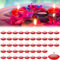 Hengrongshen 50 Stück Schwimmkerzen Rot, 3.5 cm Schwimmkerze Duftlose, Rauchfrei & Tropffreie, Wasserkerzen für Valentinstag, Erntedankfest, Hochzeit, Urlaub, Partys und Heimdekoration (Rot)