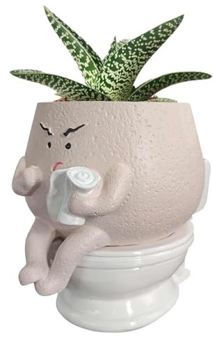 Raxove Macetas Originales Y Lindas | Jardineras Suculentas Divertidas | Macetas Verdes Creativas para Suculentas Amigos Y Familiares.