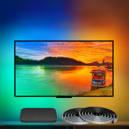 Retroiluminación Tv Sincronizada Con Pantalla Luz Ambiente Tv Sincronizada Luces Led Tv Que Sincronizan Con Tv Luces Ambiente Tv Sincronizadas Con Pantalla Vinculación Tira Luces Led Tv(90-120 inches)
