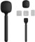 Universal mic Handheld Adapter for Rode Wireless GO II, Wireless GO/Me/Pro, DJI Mic, Synco, Hollyland – Interview Microphone Handle with Foam Mic Cover for Most Wireless Mics