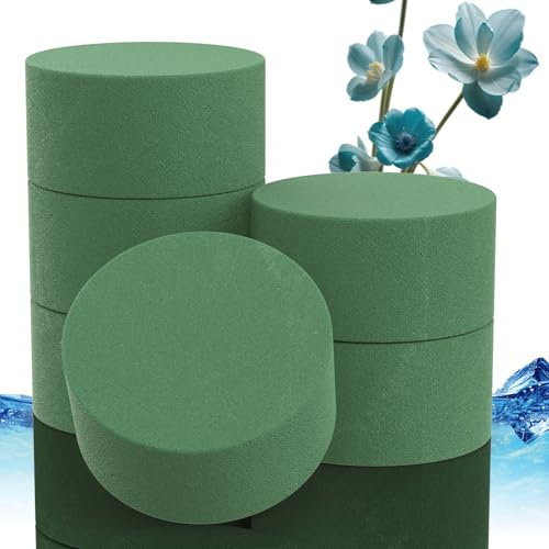 XRXYMQ Steckschaum 6 Stück 8 x 4 cm,Blumensteckschaum,Steckmoos,Steckschwamm,Blumenschaum,Steckmasse für kunstblumen,Schaum Blumenarrangement bevorzugt für Hochzeit und Familie