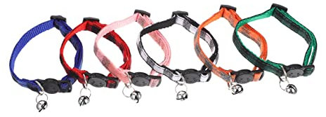 BESPORTBLE 6stücke Teiliges Verstellbares Katzenhalsband Mit Glocke Farbenfrohe Ausbruchsichere Für Katzen Für Haustiere Partys Und Festliche Anlässe