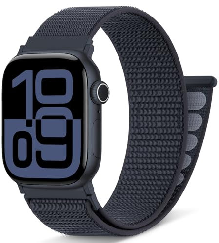 DigiHero Sport Loop Strap Compatible with Apple Watch Straps Women Men 46mm 42mm 44mm 40mm 45mm 41mm 49mm 38mm, Soft Nylon Band for iWatch Series 10 9 8 7 6 5 4 3 2 1 SE Ultra, Ink