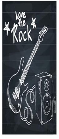 Türfolie Selbstklebend 3D Türaufkleber Schallfeld Gitarre Türtapete Selbstklebend Türposter 90X200 Türverkleidung Türtattoo Poster Abnehmbar Fototapete für Wohnzimmer Schlafzimmer Küche Bad -MT1708
