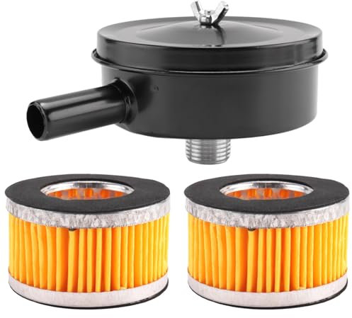 jiyaohui Silenciador de Admisión Compresor de Aire Rosca de 20 Mm Metal, con Elemento Filtro de Repuesto 2Pc para la Admisión de Piezas Neumáticas de Puerto
