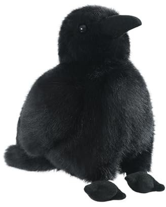 AQCQDQ Rabe Kuscheltier,Realistische Krähe Plüsch,Kawaii Realistische Spielzeug Wilde Vogel,Nette Schwarze Krähe, Plüsch Kissen Spielzeug,Geschenk für Jungen Mädchen Kinder Schwarz Ostern (15 cm)