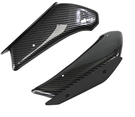 EUQIXMR Motorrad Motorradverkleidungsteile Für ZX10R ZX-10R 2011-2020 Aerodynamisches Wing-Kit Festes Winglet-Verkleidungsflügel Zubehör(Carbon Muster Schwarz)