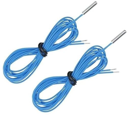 HUVNEXA 3D-Drucker 100k NTC 3950 Thermistor, 2er-Pack Blauer Thermistorsensor, for E3d V6 Volcano Pt100 Ender 3 V2, Ender 5 Cr10 10s 3D-Drucker-Thermistor