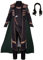 Bauxhie Loki Kostüm Deluxe Kampfuniform mit Zubehör Halloween Cosplay Outfits für Erwachsene Herren (Schwarz mit Perücke, XS)