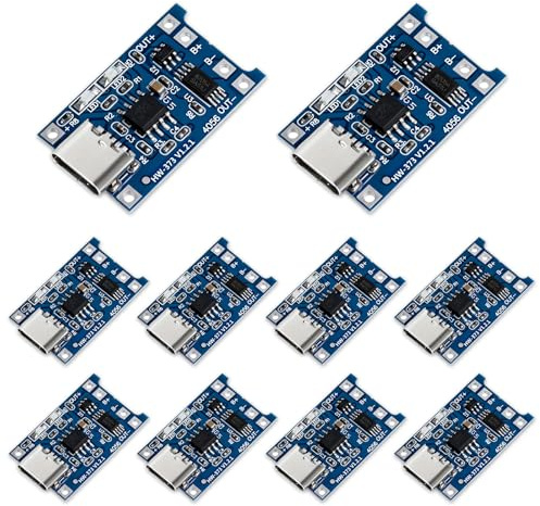 10 stücke Typ-c USB 5V 1A 18650 Lithium-Batterie Ladegerät Modul Lade Bord