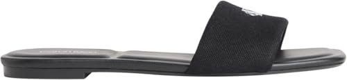 Calvin Klein Damen Square Flat SNDL Canvas Hw Hw0hw03129 Flache Sandalen