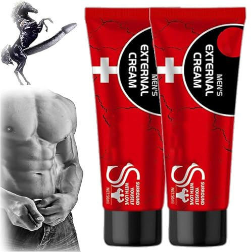 Crema Massaggiante Energizzante Per Uomo, Nuova Crema Per La Crescita Del Pene, Ingrandisci Il Tuo Pene Fino A 30 Cm XXXL, Potente Effetto Ritardante Per Tutta La Notte (2pcs)