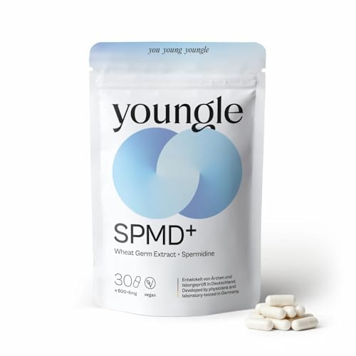 SPMD+ Spermidin Kapseln - Zelluläre Erneuerung & Autophagie unterstützen + Hochdosiert Weizenkeimextrakt Spermidin bio - Longevity Supplement 30 Tage