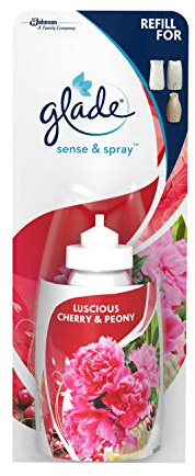 Glade Sense & Spray Air Freshener, Motion Activated Automatic Odour Eliminator for Home, 18 ml Refill, Cherry & Peony, 1 Refill