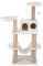 TRIXIE Federico 142.2 cm Katzenturm Jute Kratzbäume Katzenbaum mit Höhle Plattform Hängematte baumeln Katzenspielzeug Greige