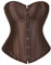 Josamogre Corsetto Gothic Sexy Overbust Bustino Sposa Vittoriano Sexy Lingerie Elegante Donna Top Marrone S
