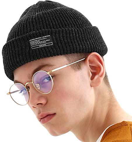 UNDERCONTROL Winter Trawler Fisherman Beanie Herren Damen Unisex Stylische einfarbige Docker-Totenkopfmütze zum Aufrollen, Uhrenkappe, Farbpaket (Anthrazit)