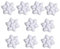 Styropor Schneeflocken Styroporfigur Schaum Figur Styroporkugeln für DIY Basteln Weihnachtsbaumschmuck Anhänger Christbaumschmuck Tannenbaumanhänger Fensterdeko Weiß 10 Stück 7,5cm