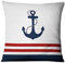 Kissenhülle Kissenbezug Maritim 45x45 cm Dekokissen Nautic Anker Schiff Bedruckt Muster 17-YF003-9