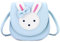 KEREDA Kinder Umhängetasche Mädchen, Niedlicher Hase CrossBody Tasche, PU Leder Prinzessin Mini Handtasche 2-8 Jahre