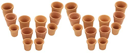 Harilla 1:12 Puppenhaus 24pcs Blumentöpfe Outdoor Gartenpflanzen Dekoration