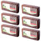 DIVCHI Lot de 6 briques de coco 650 g (6 x 8 L) | Bio | Fibre de noix de coco | 100 % naturelle | Respectueux des reptiles | Terre de coco pour planter | Composition de croissance stable au pH I Haute