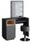 Vicco Schminktisch Beatrice, Anthrazit/Eiche, 100 cm mit LED Beleuchtung und Hocker