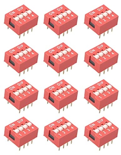 50Pcs 4 Vie Dip Switch, Modulo Interruttore Tipo Slide 2.54Mm Pitch, 4Way 8Pins Mini Dip Toggle Switch Sostituire, Per Breadboard Circuito, Progetto Pcb