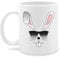 Tasse Tassen 325ml - Cooler Hase mit Brille I - 325 ml - Weiß - ostern hasenmotiv osterhasen hasi kaffeetasse osterhase hasen kaffeebecher häschen motiv