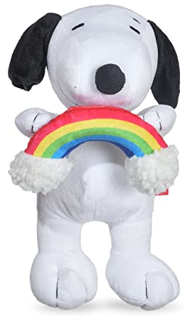 Peanuts Love Snoopy Rainbow Quietschspielzeug für Haustiere, 15,2 cm, Peanuts für Haustiere, 15,2 cm, Snoopy Love Quietschspielzeug, Erdnüsse Hundespielzeug, Snoopy