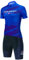 Abbigliamento ciclismo Set completo Tuta Bici Maglia Camicia da Ciclismo Maniche Corte e Pantaloncini Corti Bicicletta con 5D Gel Imbottiti per MTB Corsa Strada Bici (Blu,3XL)