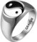 OIDEA Personalisiert Ying and Yang Siegelringe, Silber, Ringgröße