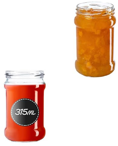 KADAX 100er Set Einmachgläser 315ml TO66 Ohne Deckel, Marmeladengläser Vorratsgläser Mason Jar mit Schraubdeckel, Luftdicht & Spülmaschinenfest, Honig- & Dessertgläser