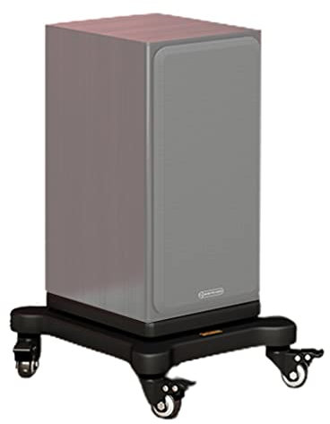 Floor/Desktop Speaker Stands, Subwoofer Speaker Base Stand Platform with Wheel for Audio Isolation Feet, Enhanced Listening (Color : Black, Size : 48 * 53cm)