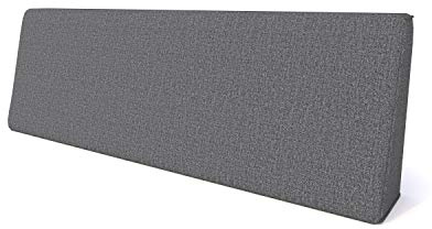Pillows24 Palettenkissen Rückenkissen 120x40, Wasserabweisend & UV-fest | Palettenkissen Outdoor für Europaletten 120x80, abnehmbarer Bezug, Palettenuflage für Palettensofa, Made in EU, Dunkelgrau