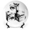 Lina Cavalieri - Piatto decorativo Fornase per il trucco del viso, decorazione da appendere alla parete, con staffa e gancio speciale a molla, stile - 34,5 cm