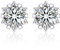 MomentWish Ohrstecker Silber 925 Damen, 1 Karat/5 mm Moissanite Ohrringe Echt Silber Stecker-Schneeflocke