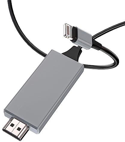 iPhone to Hdmi Cable Adapter to Tv Lightning Port Digital AV Connector(6.6ft)Ipad Projector Monitor Splitter Sync Screen Cord Converter Apple MFI Certified for 14 13 12 11 Pro Max Mini X Xr 6 7 8 Plus