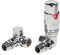 Valvole termostatiche per radiatore e valvola ad angolo Lockshield - Design moderno e di classe 1/2 x 15 mm angolo valvole per radiatore (cromato)
