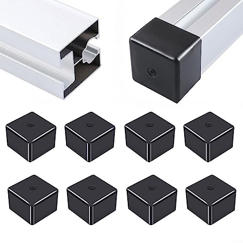 24 Stück Kappen Für Vierkantrohre 40 X 40 mm Stuhlbeinkappen Endkappe Abdeckkappe Solarschiene PV-Profil Schutzkappen Solarschiene Zubehör
