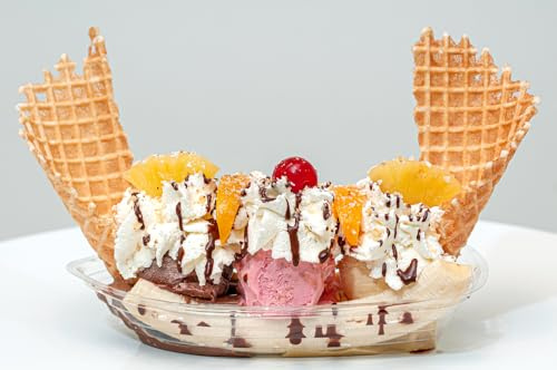 Take Away Supplies LTD Clear Compostable Ice Cream Banana Split Boats (1000)