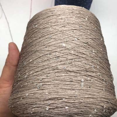 WEIDU 500 g Sommer-Eisseide-Paillettengarn, spezielle merzerisierte Linie, DIY 2 mm Pailletten, Handstrickgarn, Faden, Puppenpullover, Stricklinie
